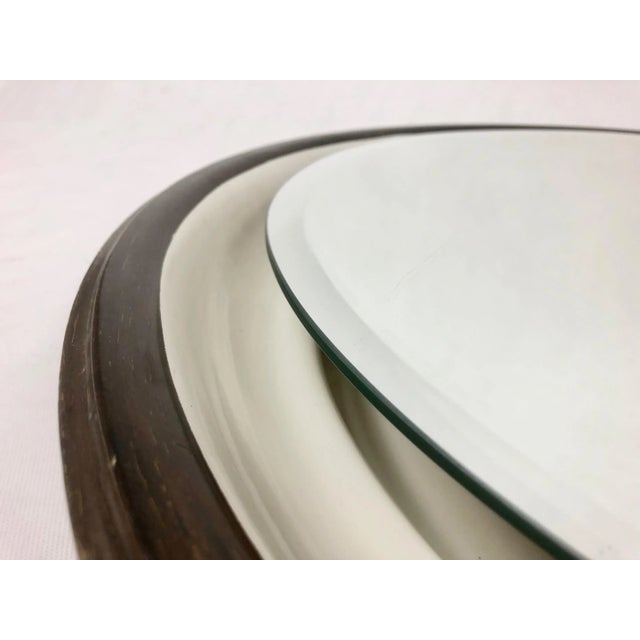 Mid-Century Modern Illuminated Round Wall Mirror in Ceramic from Müller, 1970s For Sale - Image 3 of 8