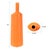 Orange Valencia Askewed Short Bottle Vase For Sale - Image 9 of 11