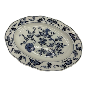 1980's Blue Danube 12 in X 8.5 In. Oval Serving Platter