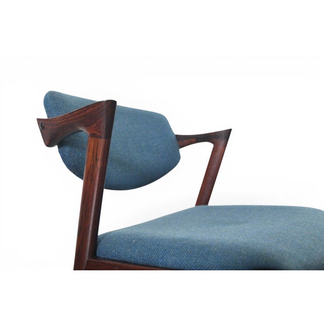 Set of Eight Attributed to Kai Kristiansen Model 42 Dining Chairs in Rosewood For Sale - Image 11 of 12
