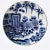 Vintage Large Chinoiserie Japanese Arita Ware White and Blue Porcelain Charger / Wall Plate Rickshaw Japan For Sale - Image 12 of 12