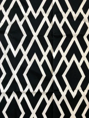 Duralee Black White Diamante Fabric - 1 Yard