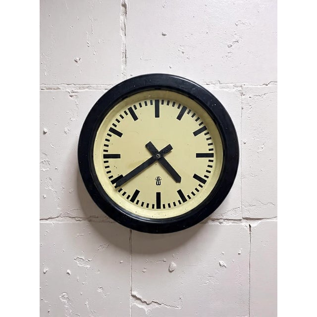 Large Industrial Factory Clocks from GW, East Germany, 1960s For Sale - Image 9 of 9