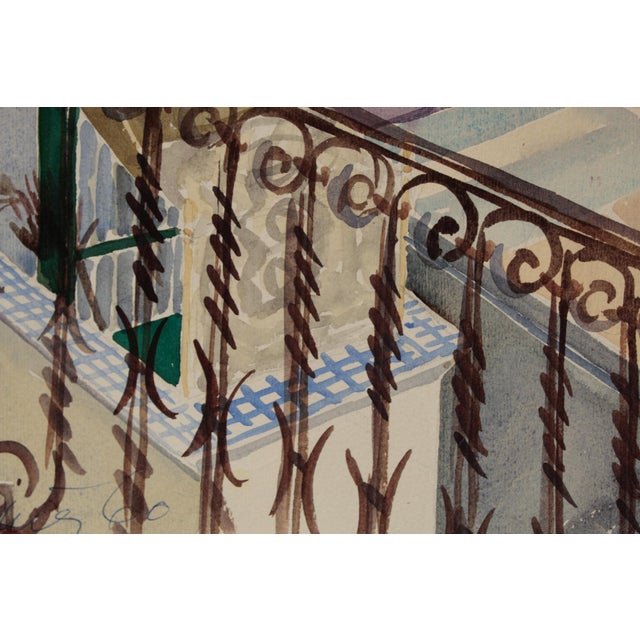 Minori, Italy, 1960, Watercolor on Paper For Sale - Image 4 of 7