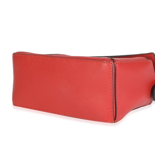 Animal Skin Scarlet Calfskin Mini Puzzle Bag For Sale - Image 7 of 9