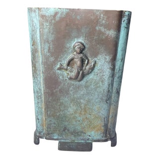 Swedish Verdigris Bronze Vase attributed to GAB Guldsmedsaktiebolaget, 1930s For Sale