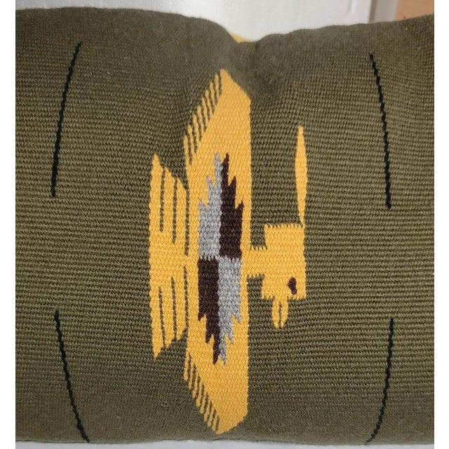 Mexican 1940s Mexican Serape Bolster Pillow For Sale - Image 3 of 6