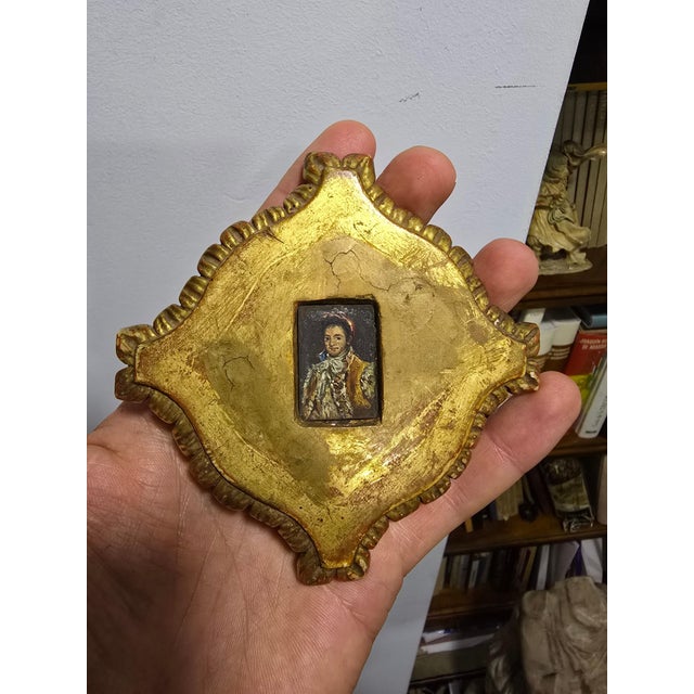 Copper Spanish Artist, Small Portrait, 1800, Painting on Copper For Sale - Image 8 of 9