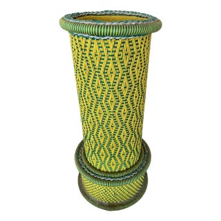 Vintage Umbrella Stand in Green, 1950s For Sale