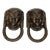 Pair of Neoclassical 19th Century Egyptian Sphinx Mask Exterior Front Door Knockers For Sale