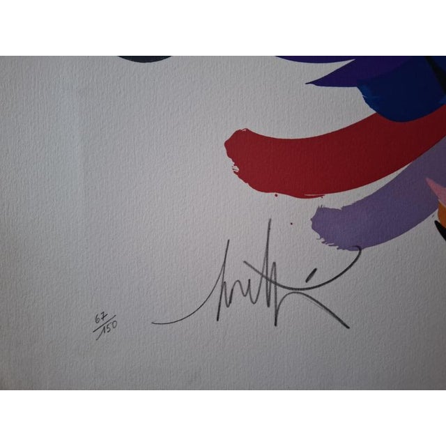 Raymond Moretti, Composition, Color Lithograph For Sale - Image 4 of 5