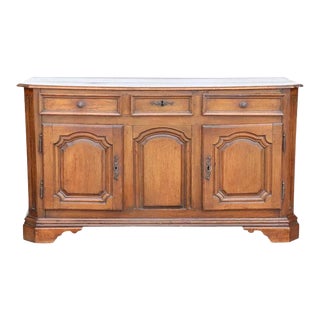 French Louis XIV Oak Enfilade Sideboard For Sale