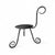 Vintage Forged Wrought Iron Candle Stand Holders- A Pair For Sale - Image 4 of 12