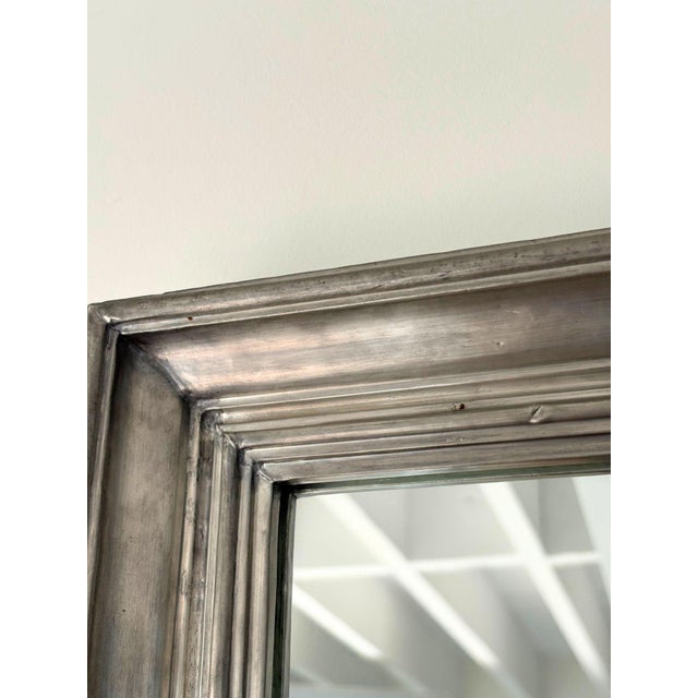 20th Century Metal Repoussé Wall Mirror, France, 1950s For Sale - Image 4 of 13