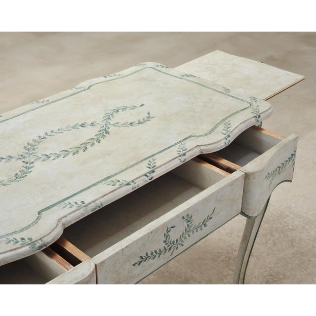 Venetian Painted Country Italian Provincial Writing Table Desk For Sale - Image 13 of 18
