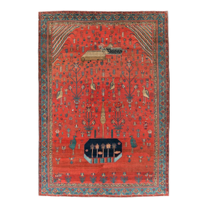Early 20th Century Pictorial Bakshaish Animal Motif Rug