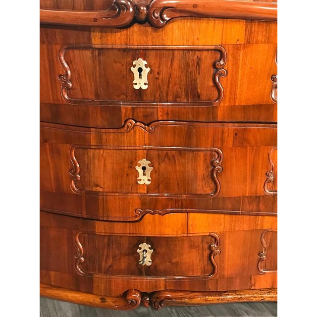 Wood Antique Swiss Baroque Chest of Drawers, 1760 For Sale - Image 7 of 14