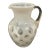 Hand-Blown Frosted Art Glass Pitcher With Polka Dot Pattern VNTG For Sale