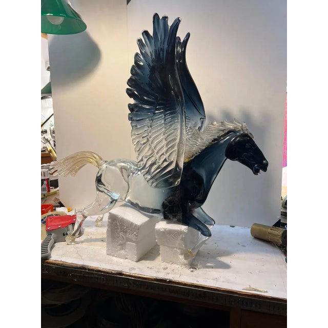 Pegasus Figure in Murano Glass, 2000s For Sale - Image 5 of 7