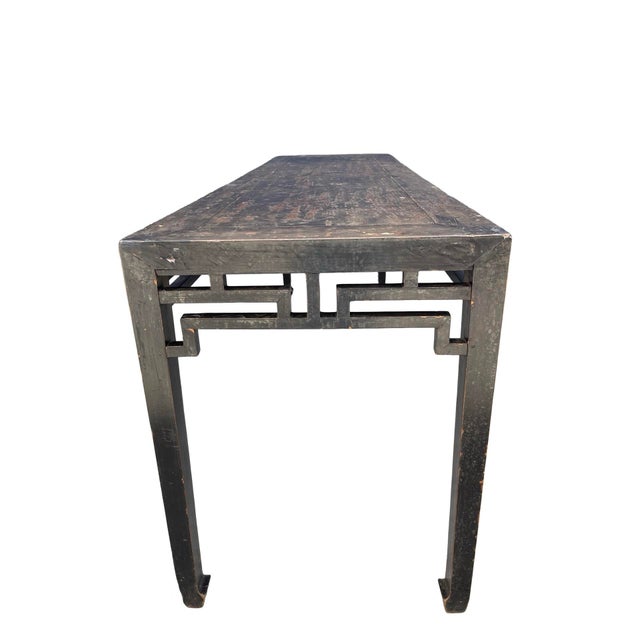 19th Century Chinese Elmwood Console Table For Sale - Image 9 of 12