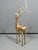 Vintage 16" Brass-Tone Modernist Deer Stag Sculpture With Branch Antlers For Sale - Image 4 of 12