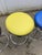 Vintage Blue, Red, Orange, and Yellow Swivel Bar Stools, 1990s, Set of 5 For Sale - Image 11 of 18