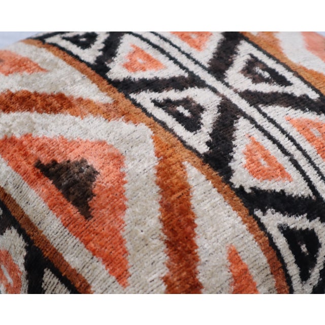 2020s Contemporary Velvet Pink Ivory Throw Pillow With Down Insert For Sale - Image 5 of 10