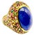 Bochic "Orient" Vintage Sapphire & Multi Gem Ring Set In 18K Yellow Gold & Silver For Sale - Image 15 of 18