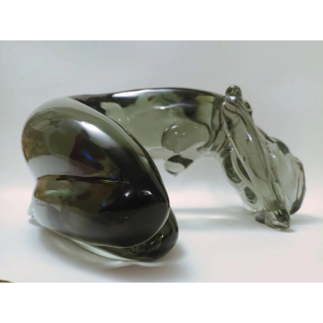 Glass Mid 20th Century Murano "Vergogna Distesa" Glass Sculpture by Lorenado Rosin For Sale - Image 7 of 10