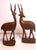 1960s Mid-20th Century Kamba Wood Carving Pair Standing Gazelle/Antelope Figurines VTG / 2 For Sale - Image 5 of 6