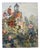 Häcker Johannes, Hollyhocks Church Summer, 1922, Gouache and Watercolor For Sale