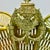 Metal 1950s Vintage English Edwardian Neoclassical Brass Peacock Fan Fireplace Screen. For Sale - Image 7 of 16