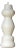 Sculptural Postmodern Beeswax Pillar Candle No.01 in Alabaster White For Sale