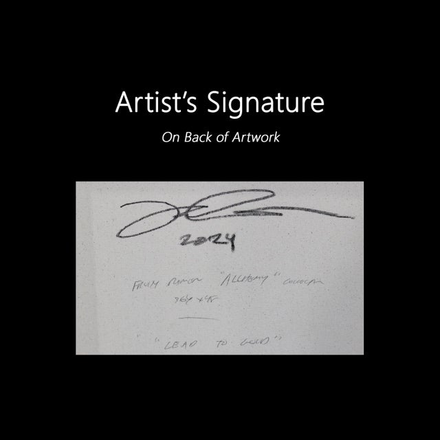 Fruity Ramen Alchemy: Lead to Gold - Green Minimalist Abstract Original Artwork by Jason DeMeo For Sale - Image 9 of 9