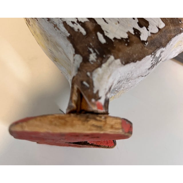 1940s Vintage Folk Art Duck Sculpture For Sale - Image 5 of 6