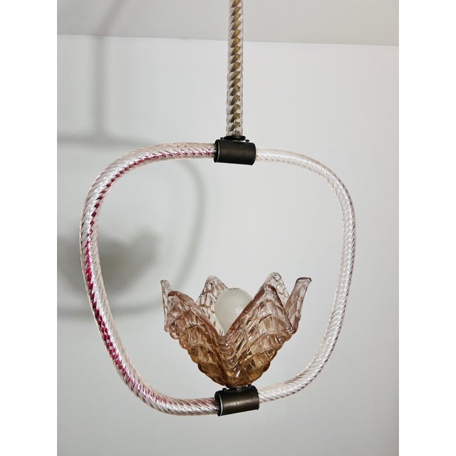 Murano Glass Chandelier by Barovier & Toso, Italy, 1940s For Sale - Image 10 of 10