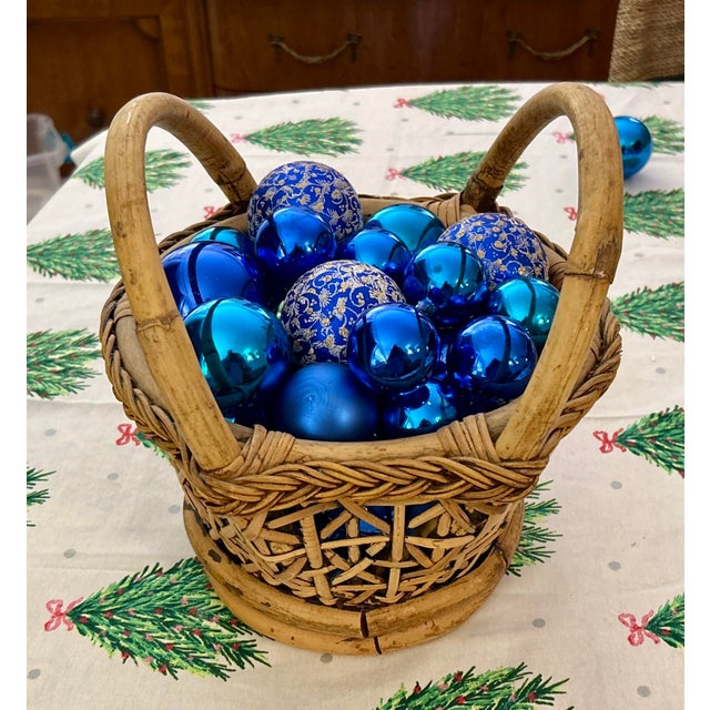 Bamboo & Rattan Hand Woven Basket For Sale - Image 10 of 11
