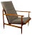 Armchair from Uluv in Cherry Wood, 1960 For Sale