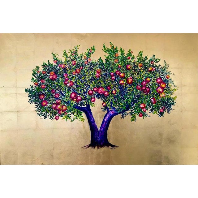 Early 21st Century Anastasia Gklava, Fertility, Oil and Gold Leaf Painting, 2024 For Sale - Image 5 of 5