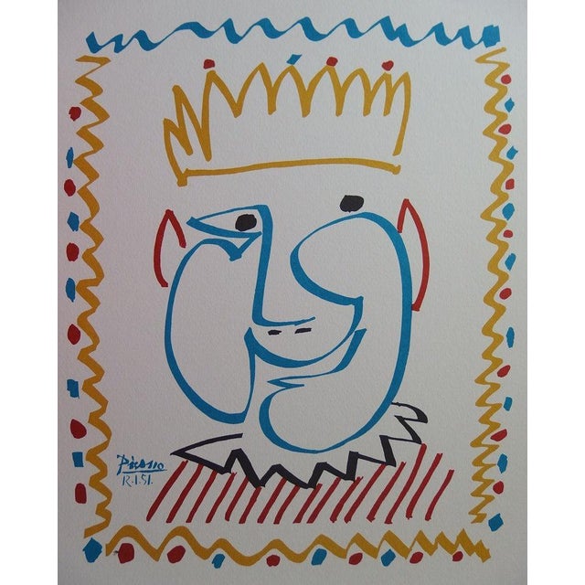 Pablo Picasso (1881-1973) (after) Carnival - The King Color lithograph after a drawing by the artist Signed in the plate...