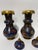 Blue Pair, 19th Century English Brighton Pavilion Style Decoupage & Gilt Wood Vases For Sale - Image 8 of 9