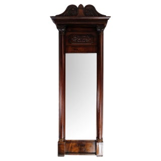 Antique Empire Mirror in Mahogany Frame, 1840s For Sale