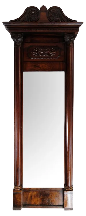 Antique Empire Mirror in Mahogany Frame, 1840s