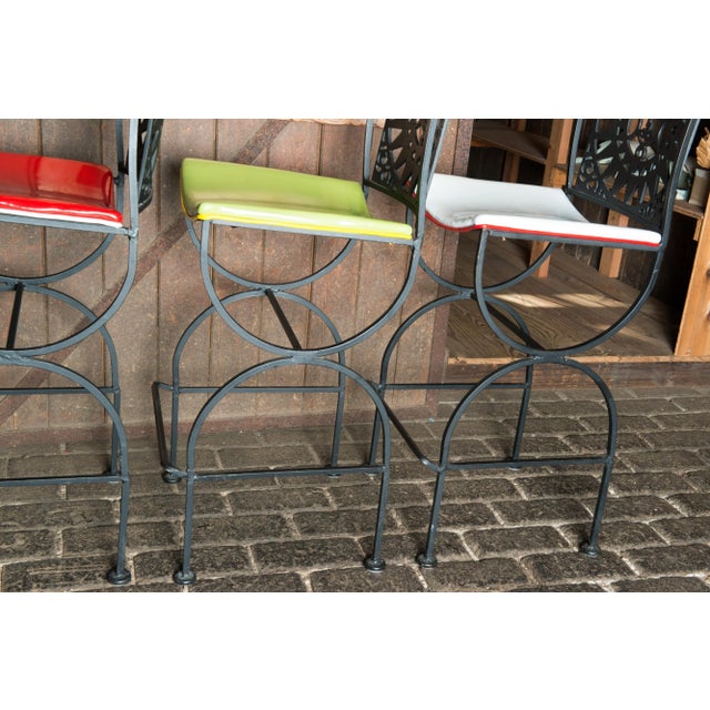 Mid-Century Modern Mid Century Arthur Umanoff Mayan Sun Bar Stools For Sale - Image 3 of 13