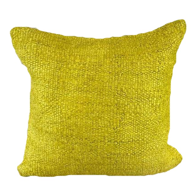 20 x 20 Hemp Pillow Turkish Cushion Natural Green Pillow Cushion Cover For Sale
