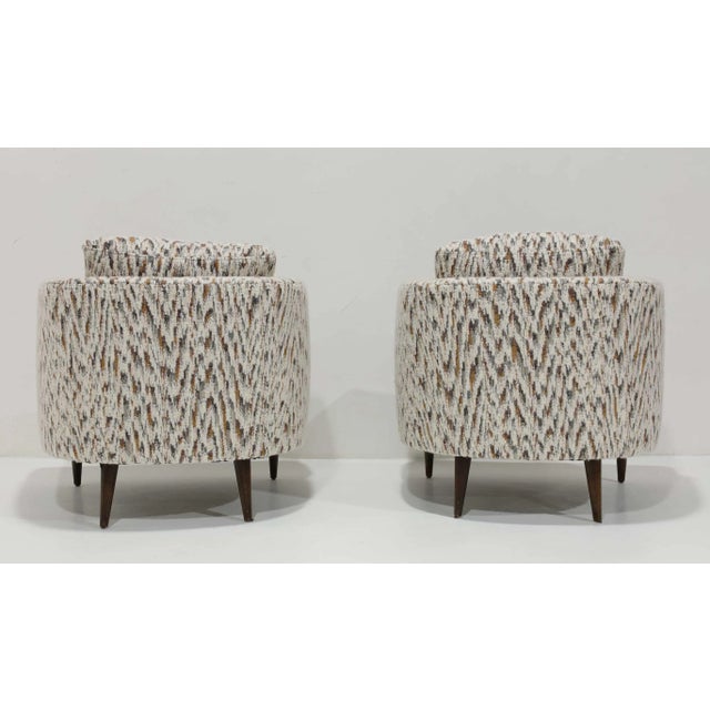 Mid-20th Century Lounge Chairs by Edward Wormley for Dunbar in Holland & Sherry Fabric, Set of 2 For Sale In Dallas - Image 6 of 8