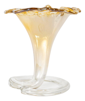 Blown and Iridescent Glass Vase, Murano, 20th Century