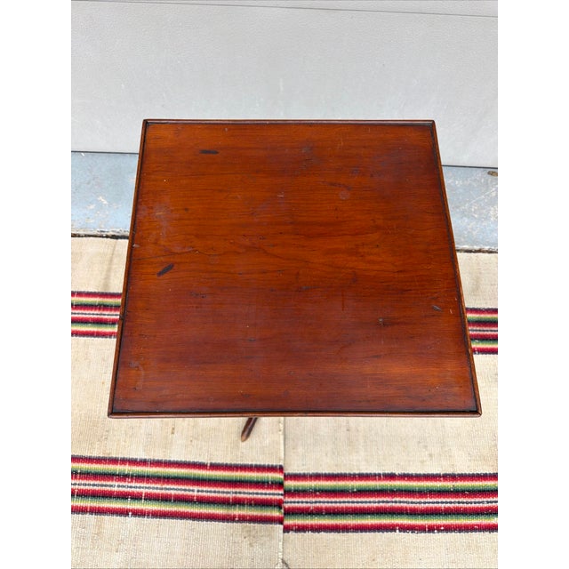 A Very Fine Chester County, Pa Cherry Federal Snake Leg Candle Stand, Circa 1790-1810 For Sale - Image 17 of 18