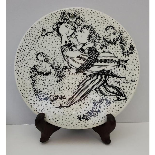 1960s Bjorn Wiinblad Ceramic Wall Plaque "Marts Victoire" Denmark - March For Sale - Image 13 of 13