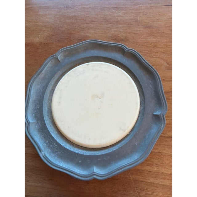 Mid-Century Modern Vintage Georg Vetter Pewter and Porcelain Coasters Set of 8 German Landmarks For Sale - Image 3 of 13